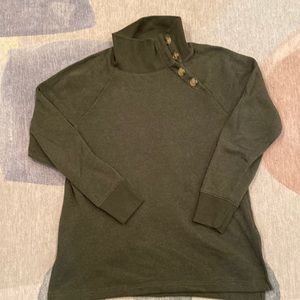 Asymmetric botton neck jcrew sweater